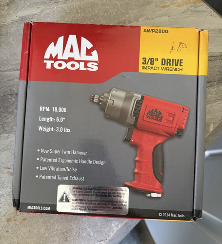 Mac tools awp280q - 3/8in, drive